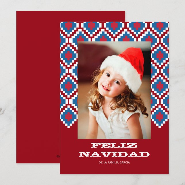 Cartes Pour Fêtes Annuelles Tarjeta de Navidad colorida 2 (Devant / Derrière)