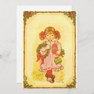 Cartes Pour Fêtes Annuelles Tarjeta festiva plana navideña Sarah Kay