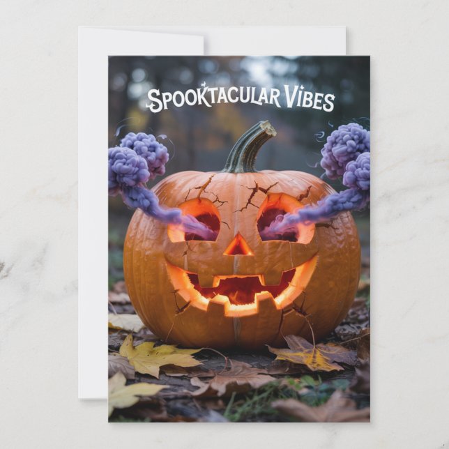 Cartes Pour Fêtes Annuelles Tarjeta Halloween - Vibraciones espeluznantes (Devant)