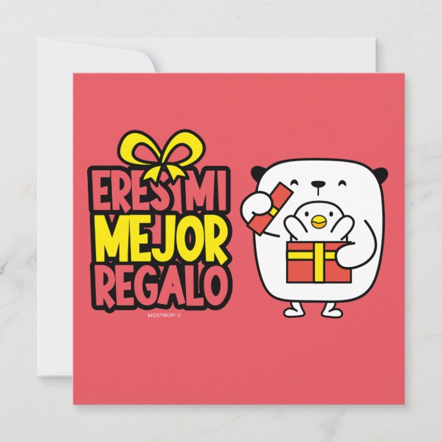 Cartes Pour Fêtes Annuelles Tarjeta Navidad│Eres mi mejor regalo (Devant)