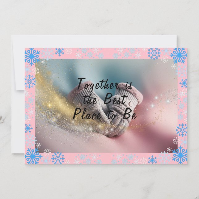 Cartes Pour Fêtes Annuelles Tarjeta "Together is the B (Devant)