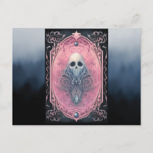Cartes Pour Fêtes Annuelles Tarot Fumée Rose et Noir Halloween Ghost Pink and