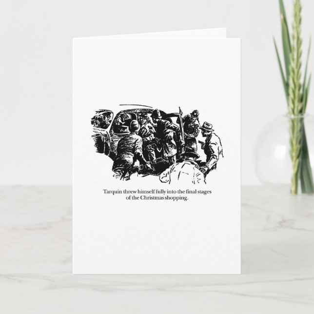 Cartes Pour Fêtes Annuelles Tarquin et achats de Noël (Devant)