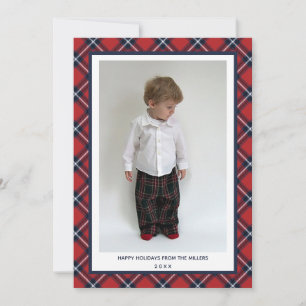 Cartes Pour Fêtes Annuelles Tartan Joyeux Joyeux Joyeux Jours de Noël