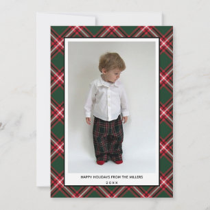 Cartes Pour Fêtes Annuelles Tartan Joyeux Joyeux Joyeux Jours de Noël