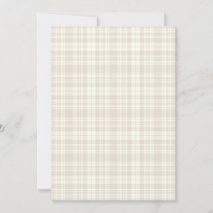 Cartes Pour Fêtes Annuelles Tartan Plaid Cream & Beige No. 66