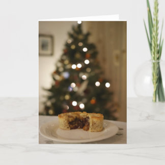 Cartes Pour Fêtes Annuelles Tarte minuscule avec arbre de Noël