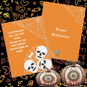 Cartes Pour Fêtes Annuelles Tas de squelettes qui rôdent la nuit d'Halloween e