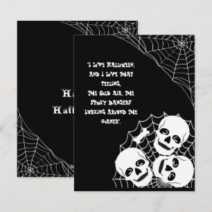 Cartes Pour Fêtes Annuelles Tas de squelettes qui rôdent la nuit d'Halloween e