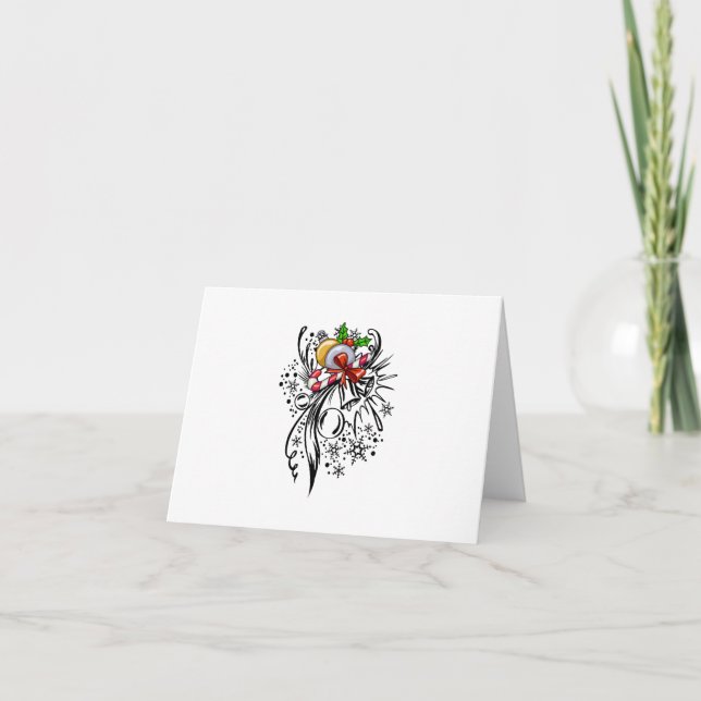 Cartes Pour Fêtes Annuelles Tatouage de Noël (Devant)