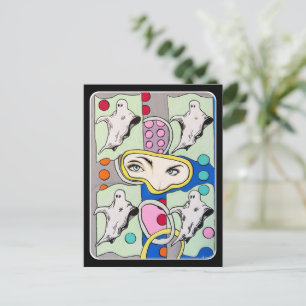 Cartes Pour Fêtes Annuelles "Tattletales in the Spirit Box" Peinture sur une