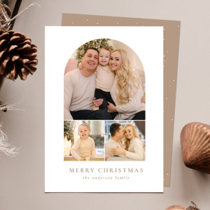 Cartes Pour Fêtes Annuelles Taupe d'arc minimaliste 3 photo