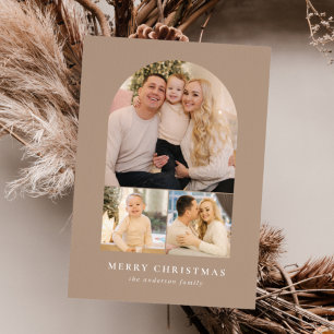 Cartes Pour Fêtes Annuelles Taupe minimaliste Arche 3 photo