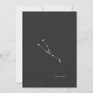 Cartes Pour Fêtes Annuelles Taurus, Constellation "Taureau"