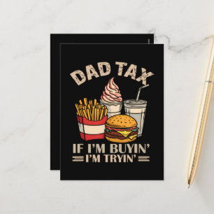 Cartes Pour Fêtes Annuelles Taxe Papa Si j'achète j'essaie