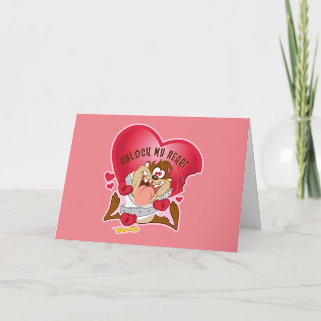 Cartes Pour Fêtes Annuelles TAZ™ - Déverrouiller mon coeur (Devant)