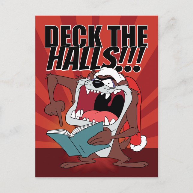 Cartes Pour Fêtes Annuelles TAZ™ Singing Christmas Carols (Devant)