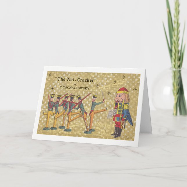 Cartes Pour Fêtes Annuelles Tchaikovski Nutcracker Soldats Noël (Devant)