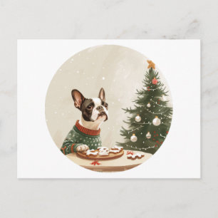 Cartes Pour Fêtes Annuelles Tchiens de Noël Boston Terrier