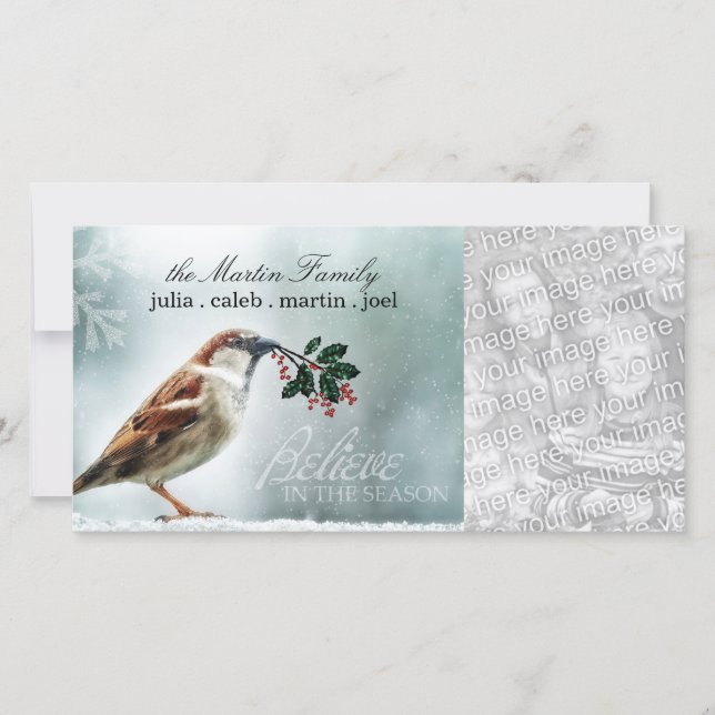 Cartes Pour Fêtes Annuelles TCWC - Moineau de Chambre de Milou de vacances (Devant)