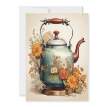 Tea Time Coffee Break Rassembler Fleurs Thé Pot