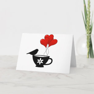 Cartes Pour Fêtes Annuelles Teacup of Hearts