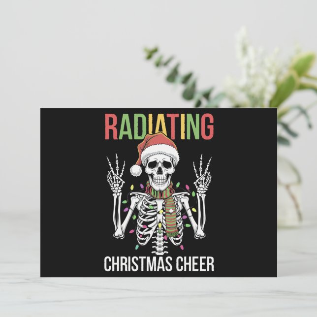 Cartes Pour Fêtes Annuelles Technicien en radiologie du Père Noël de Noël Radi (Debout devant)