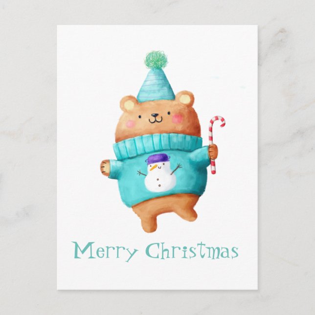 Cartes Pour Fêtes Annuelles Teddy Bear (Devant)