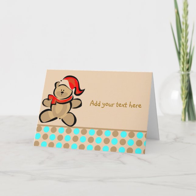 Cartes Pour Fêtes Annuelles Teddy Bear (Devant)