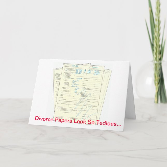 Cartes Pour Fêtes Annuelles Tedious Divorce Papers - Valentine's Day Card (Devant)