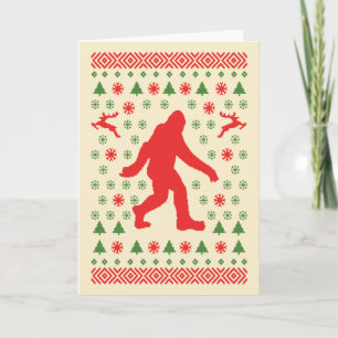 Cartes Pour Fêtes Annuelles Tee - shirts de chandail de vacances Bigfoot