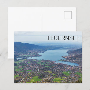 Cartes Pour Fêtes Annuelles Tegernsee Bavière Lac Allemagne Panorama Souvenir