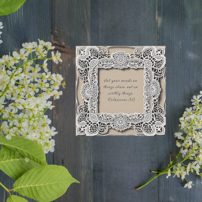 Cartes Pour Fêtes Annuelles Téléchargeable Personnalisable Elegant Lace Bible  (Créateur téléchargé)