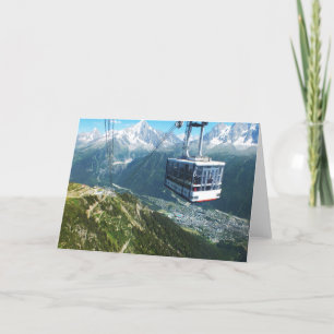 Cartes Pour Fêtes Annuelles Téléphérique au-dessus de Chamonix