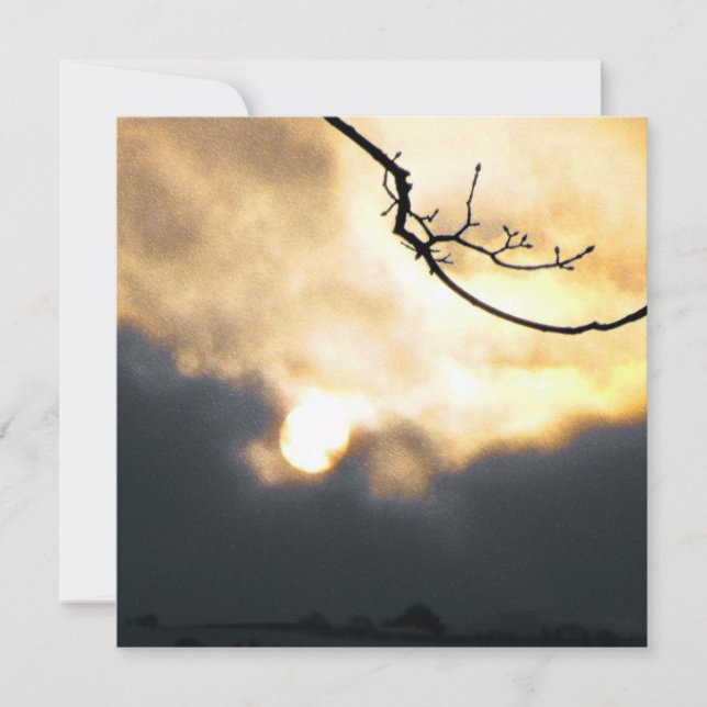 Cartes Pour Fêtes Annuelles Téléphone Sunrise Hiver (Devant)