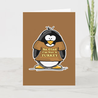 Cartes Pour Fêtes Annuelles Tellement content que je ne sois pas un pingouin d