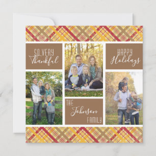 Cartes Pour Fêtes Annuelles Tellement Merci Collage Photo Thanksgiving