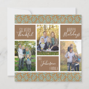 Cartes Pour Fêtes Annuelles Tellement Merci Collage Photo Thanksgiving