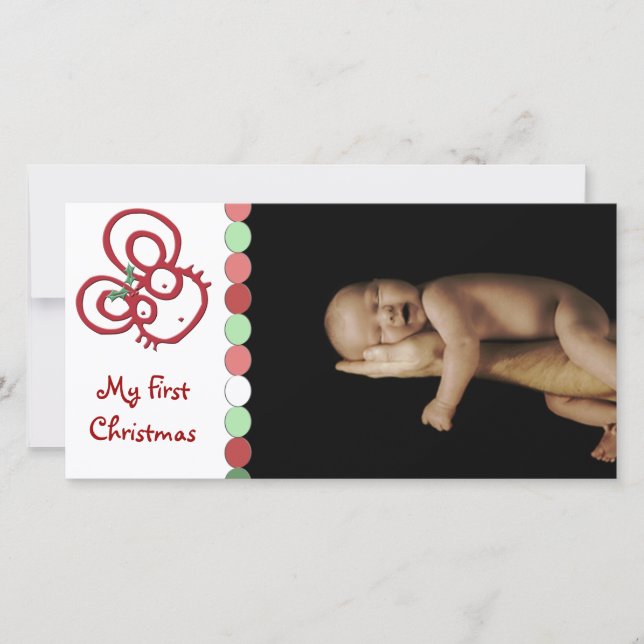 Cartes Pour Fêtes Annuelles Tellement mignon Souris de Noël Mon premier Noël (Devant)