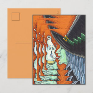 CARTES POUR FÊTES ANNUELLES TÉMOIGNAGE MANGEANT DE LA GLACE CRÈME CONE, HALLOW