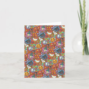 CARTES POUR FÊTES ANNUELLES TÉMOIN, CHAT, GHOST, COLORÉ HALLOWEEN FOLK GARDEN