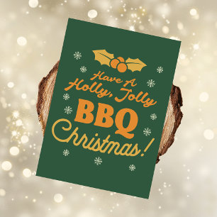 Cartes Pour Fêtes Annuelles Température de Noël Retro Holly Jolly BBQ : Vert