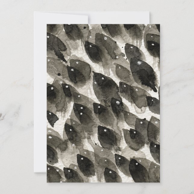 Cartes Pour Fêtes Annuelles Tempête de poissons (Devant)