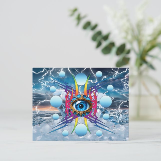 Cartes Pour Fêtes Annuelles Tempête électrique (Debout devant)