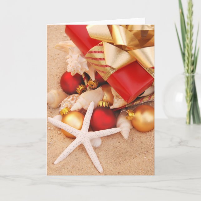 Cartes Pour Fêtes Annuelles Temps chaud Noël (Devant)