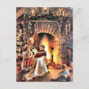 Cartes Pour Fêtes Annuelles Temps de livre de contes avec la grand-maman à