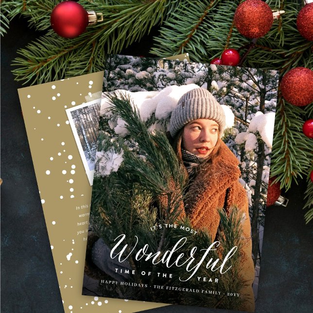 Cartes Pour Fêtes Annuelles Temps Le Plus Merveilleux De L'Année Photo Moderne (Créateur téléchargé)