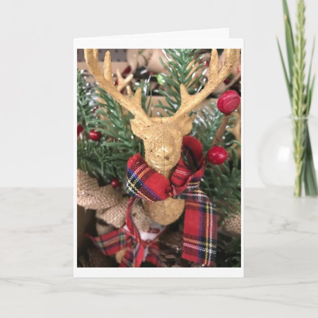 CARTES POUR FÊTES ANNUELLES TEMPS POUR "CHEER" & UN "RÉINDEUR" *JETEZ NOËL* (Devant)