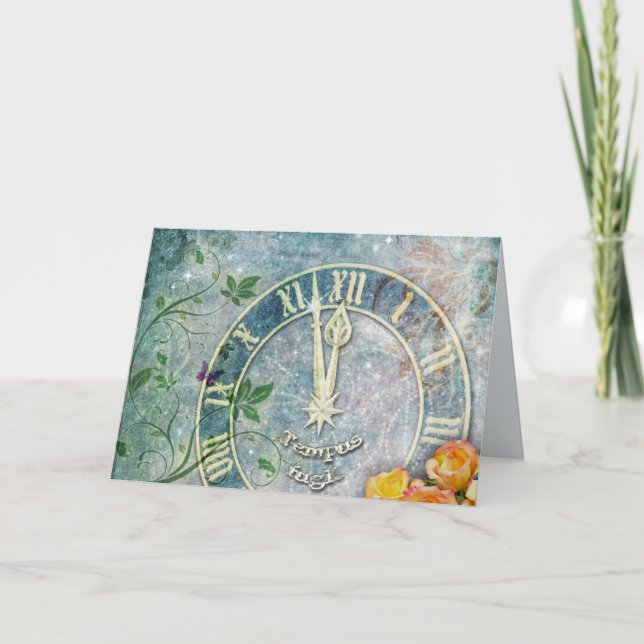 Cartes Pour Fêtes Annuelles Tempus Fugit (Devant)