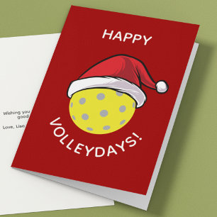Cartes Pour Fêtes Annuelles Tendance Père Noël Casquette Pickleball Red Christ